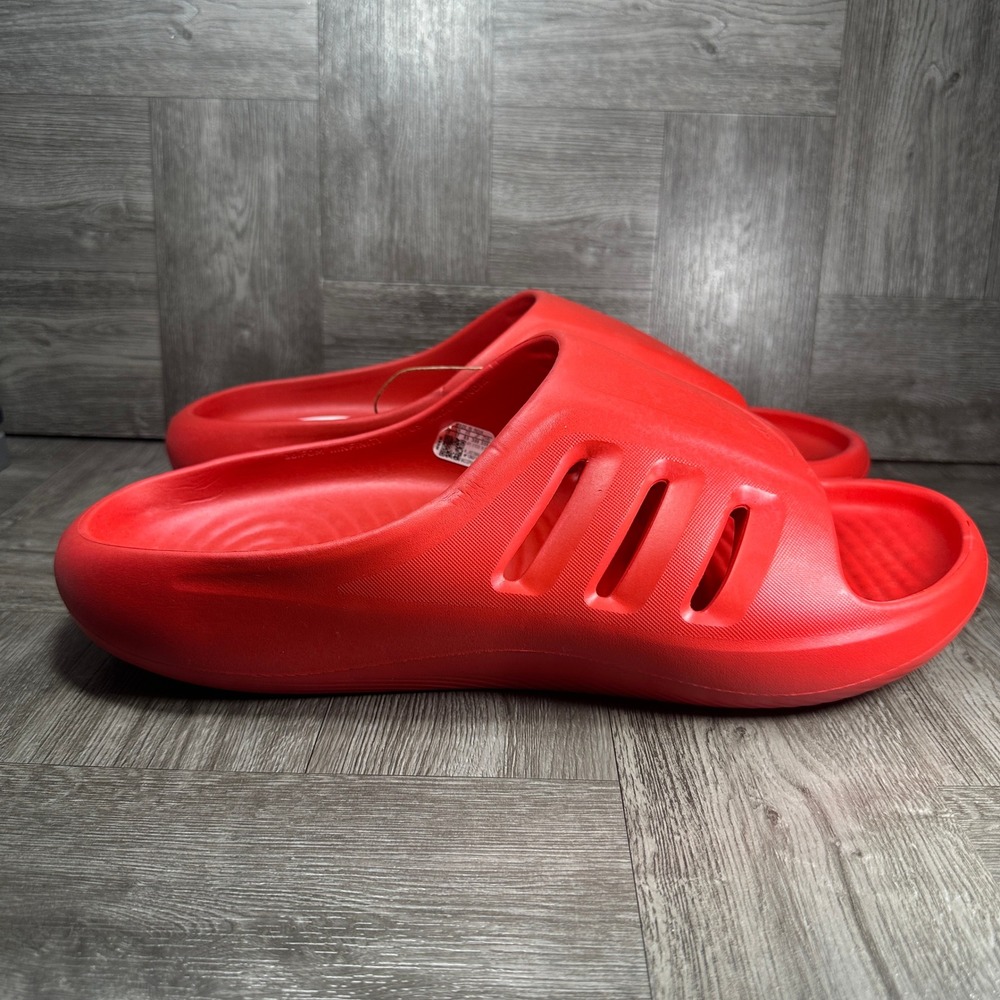 adidas adiFOM IIInfinity Slides Mens 17 Red Lightweight Foam Slip On JI0399 NEW